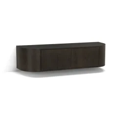 Livingfurn Industriele Kasten|Tv Meubels|Novero Zwevend Tv meubel Espresso eiken 140cm
