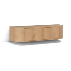 Livingfurn Industriele Kasten|Tv Meubels|Novero Zwevend Tv meubel naturel eiken 140cm