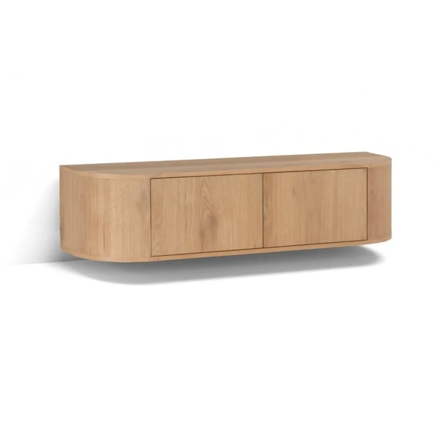 Livingfurn Industriele Kasten|Tv Meubels|Novero Zwevend Tv meubel naturel eiken 140cm