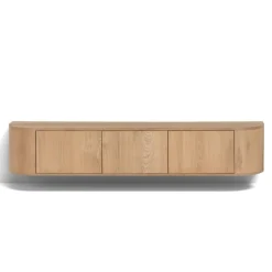 Livingfurn Industriele Kasten|Tv Meubels|Novero Zwevend Tv meubel naturel eiken 180cm