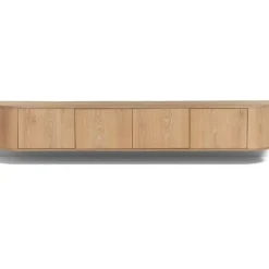 Livingfurn Industriele Kasten|Tv Meubels|Novero Zwevend Tv meubel naturel eiken 220cm