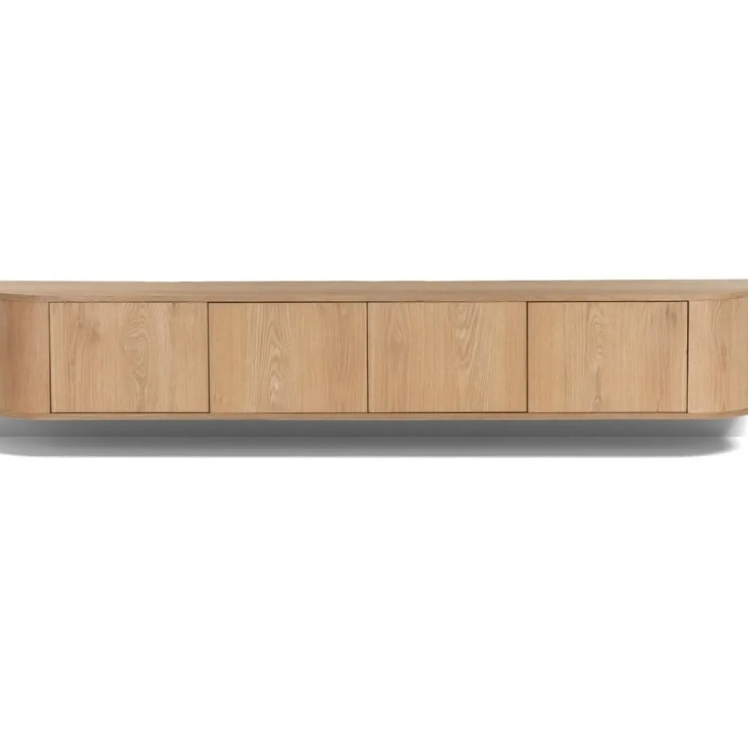 Livingfurn Industriele Kasten|Tv Meubels|Novero Zwevend Tv meubel naturel eiken 220cm