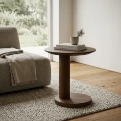 Eleonora Bijzettafels|Novia Bijzettafel Lichtbruin mangohout 50cm