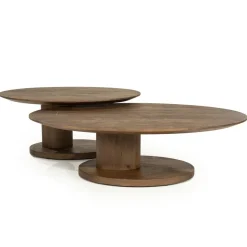 Eleonora Salontafels|Novia Salontafel Lichtbruin mangohout 90cm