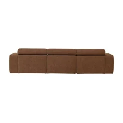 WOOOD Loungebanken|Novi Chaise Longue Bank Links Bouclé Mokkabruin