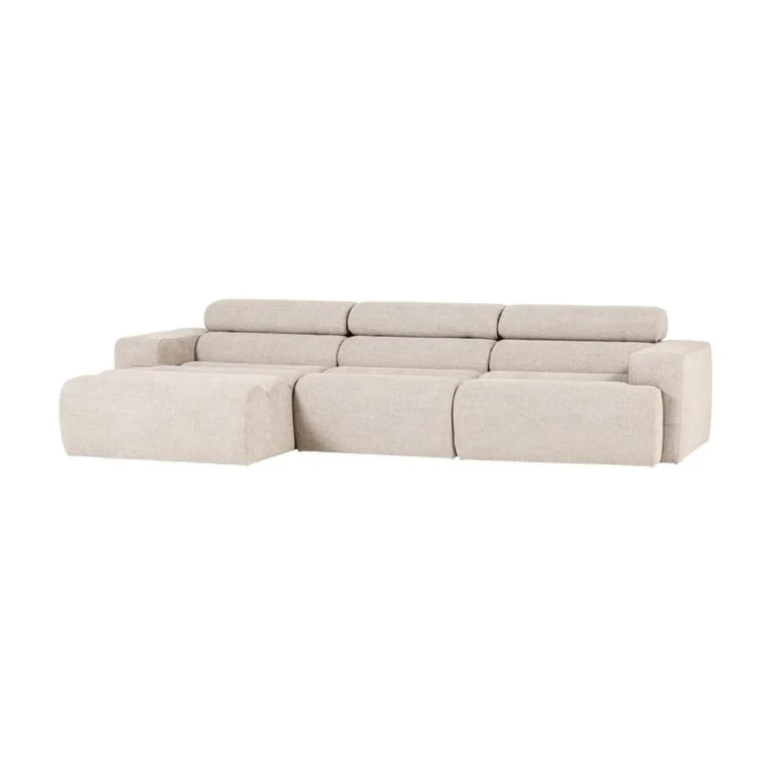 WOOOD Loungebanken|Novi Chaise Longue Bank Links Bouclé Naturel