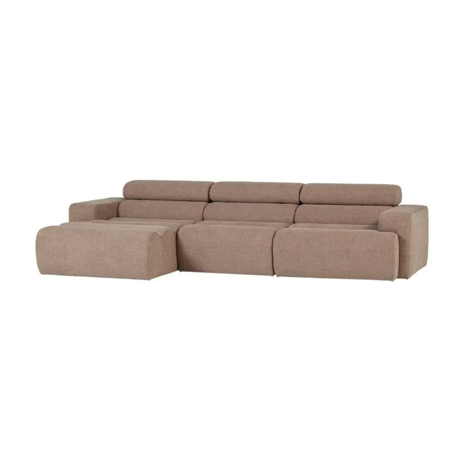 WOOOD Loungebanken|Novi Chaise Longue Bank Links Bouclé Taupe