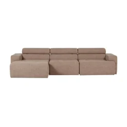 WOOOD Loungebanken|Novi Chaise Longue Bank Links Bouclé Taupe