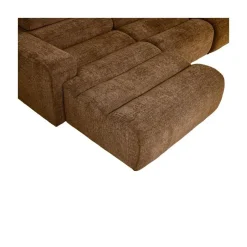 WOOOD Loungebanken|Novi Chaise Longue Bank Links Karamelbruin Melange
