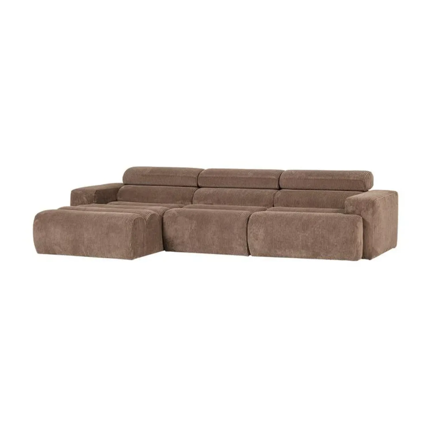 WOOOD Loungebanken|Novi Chaise Longue Bank Links Ribstof Taupe