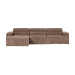 WOOOD Loungebanken|Novi Chaise Longue Bank Links Ribstof Taupe
