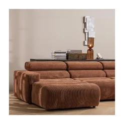WOOOD Loungebanken|Novi Chaise Longue Bank Links Ribstof Terra