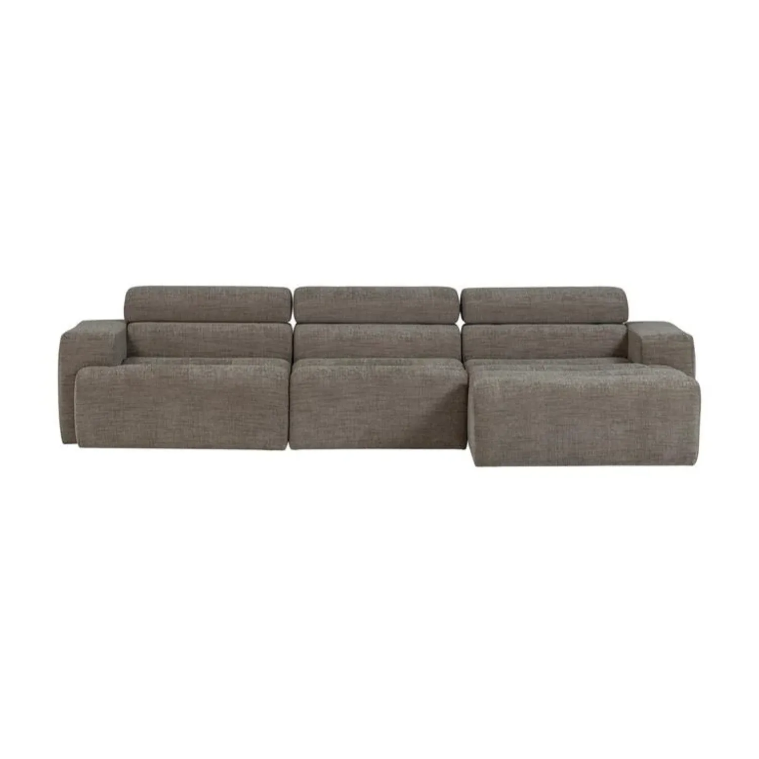 WOOOD Loungebanken|Novi Chaise Longue Bank Rechts Grijs Melange