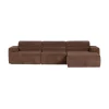 WOOOD Loungebanken|Novi Chaise Longue Bank Rechts Ribstof Mokkabruin