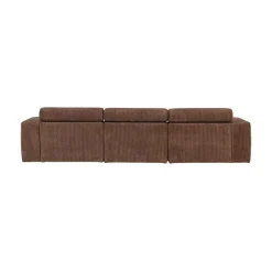 WOOOD Loungebanken|Novi Chaise Longue Bank Rechts Ribstof Mokkabruin