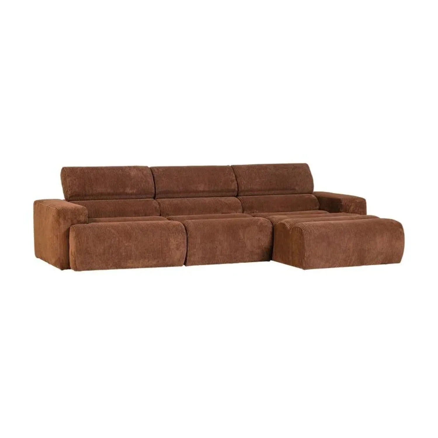 WOOOD Loungebanken|Novi Chaise Longue Bank Rechts Ribstof Terra