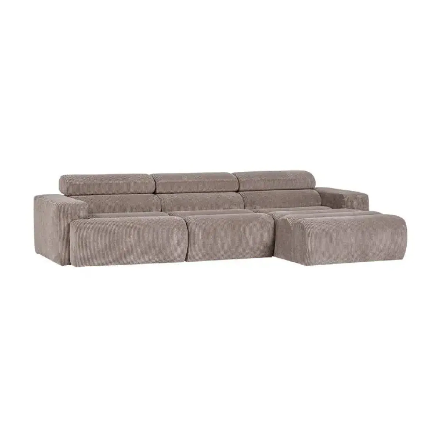 WOOOD Loungebanken|Novi Chaise Longue Bank Rechts Ribstof Zand