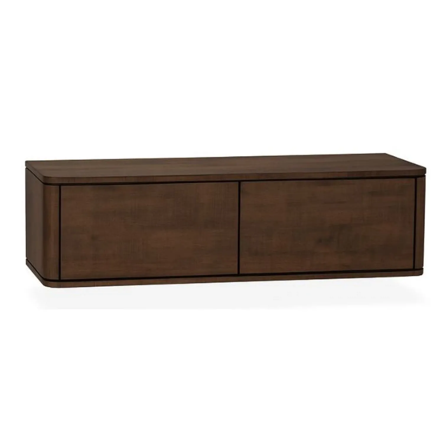 Maison Madera Industriele Kasten|Tv Meubels|Nuvoro Zwevend Tv meubel 2-deurs Dark Mango 124cm