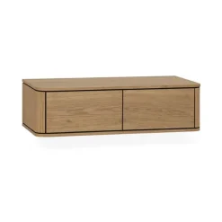 Maison Madera Industriele Kasten|Tv Meubels|Nuvoro Zwevend Tv meubel 2-deurs Natur 124cm
