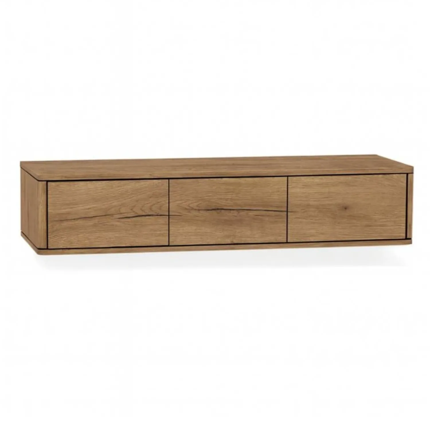 Maison Madera Industriele Kasten|Tv Meubels|Nuvoro Zwevend Tv meubel 3-deurs Natur 180cm