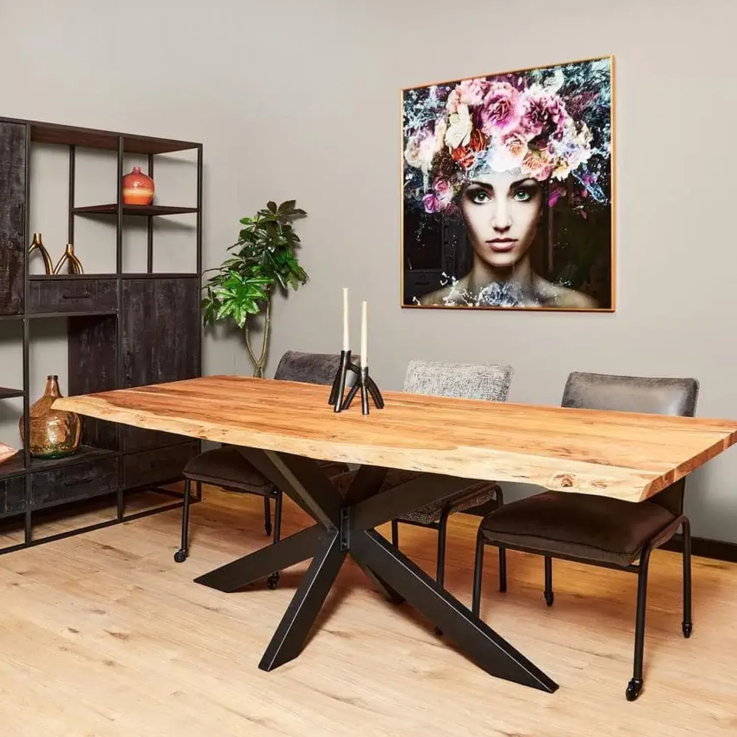 Furndea Eettafels|Oakville boomstamtafel rechthoek edge 200cm