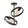 Kalfort Plafondlampen|Octavia 2-lichts plafondlamp industrieel