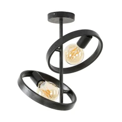 Kalfort Plafondlampen|Octavia 2-lichts plafondlamp industrieel