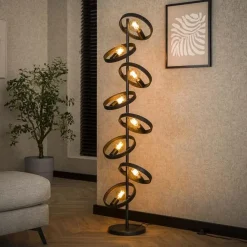Kalfort Vloerlampen|Octavia 8-lichts vloerlamp industrieel