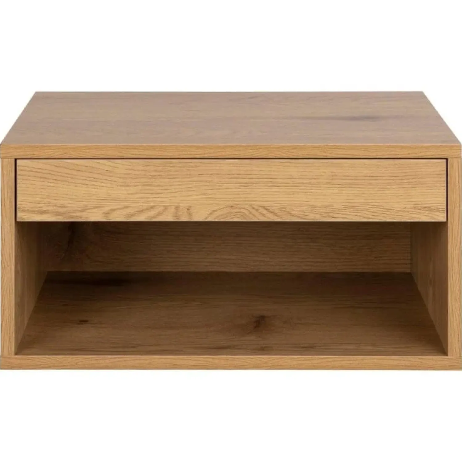 Nordhavn Nachtkastjes|Industriele Kasten|Olira zwevend Nachtkastje Naturel 50cm