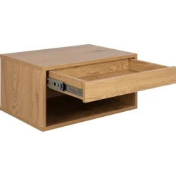 Nordhavn Nachtkastjes|Industriele Kasten|Olira zwevend Nachtkastje Naturel 50cm