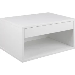 Nordhavn Nachtkastjes|Industriele Kasten|Olira zwevend Nachtkastje Wit 50cm