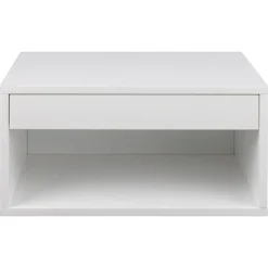 Nordhavn Nachtkastjes|Industriele Kasten|Olira zwevend Nachtkastje Wit 50cm