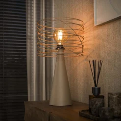 Kalfort Tafellampen|Omaha 1-lichts Tafellamp Beige
