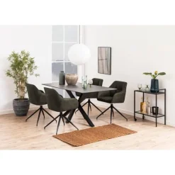 Nordhavn Eetkamerstoelen|Onyx Eetkamerstoel Groen