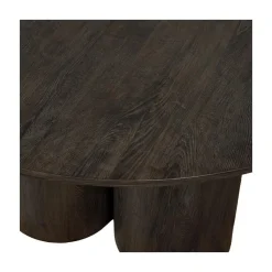 WOOOD Eettafels|Oona Eettafel Rond Met 3-Poot MDF Donkerbruin 140cm