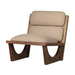 WOOOD Fauteuils|Opulent Fauteuil Bouclé/Hout Naturel