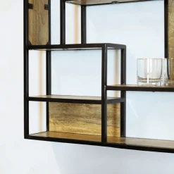 Furndea Wandrekken|Wandrekken|Orianna wandrek industrieel mangohout vierkant naturel 70cm