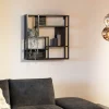 Furndea Wandrekken|Wandrekken|Orianna wandrek industrieel mangohout vierkant zwart 70cm