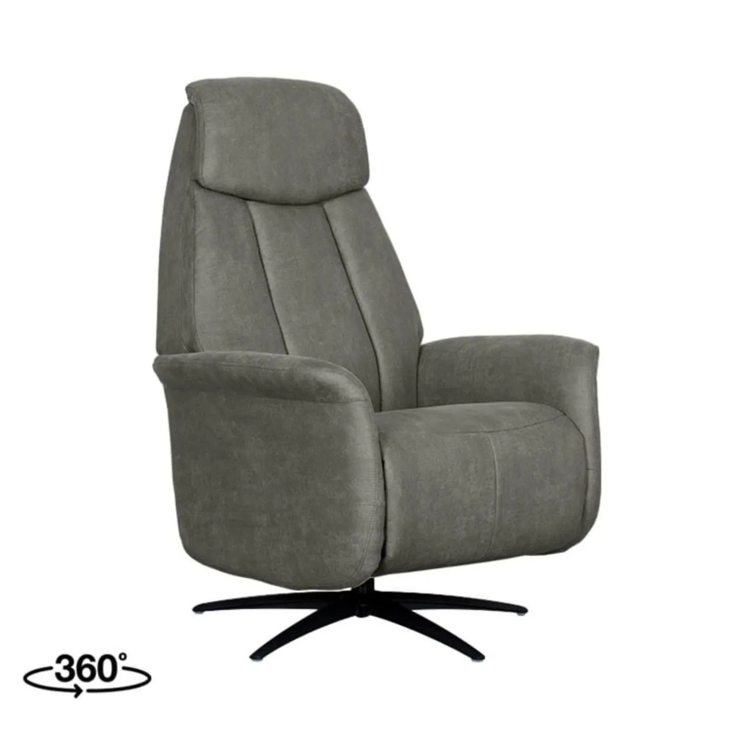Label51 Fauteuils|Oslo Fauteuil Taupe Microleder Elektrisch