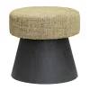 Tower living Krukjes|Hockers|Ossana hocker - fabric Memphis 18 - round 50x50x50Black base