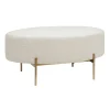 Tower living Hockers|Ossana ottoman fabric Memphis 10 - oval 100x65x45 Metal leg