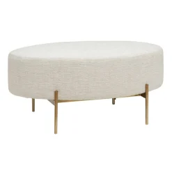 Tower living Hockers|Ossana ottoman fabric Memphis 10 - oval 100x65x45 Metal leg