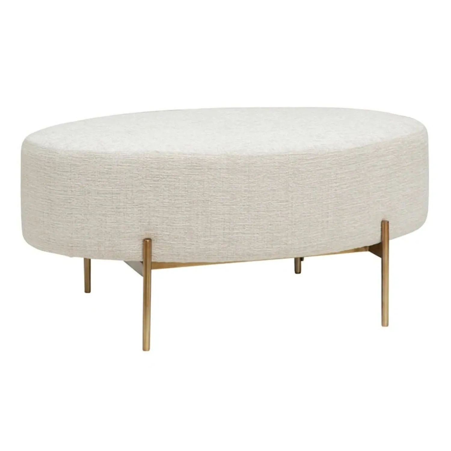 Tower living Hockers|Ossana ottoman fabric Memphis 10 - oval 100x65x45 Metal leg