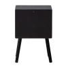 WOOOD Nachtkastjes|Industriele Kasten|Ozzy Nachtkastje MDF Zwart 36cm