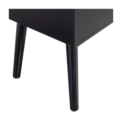 WOOOD Nachtkastjes|Industriele Kasten|Ozzy Nachtkastje MDF Zwart 36cm