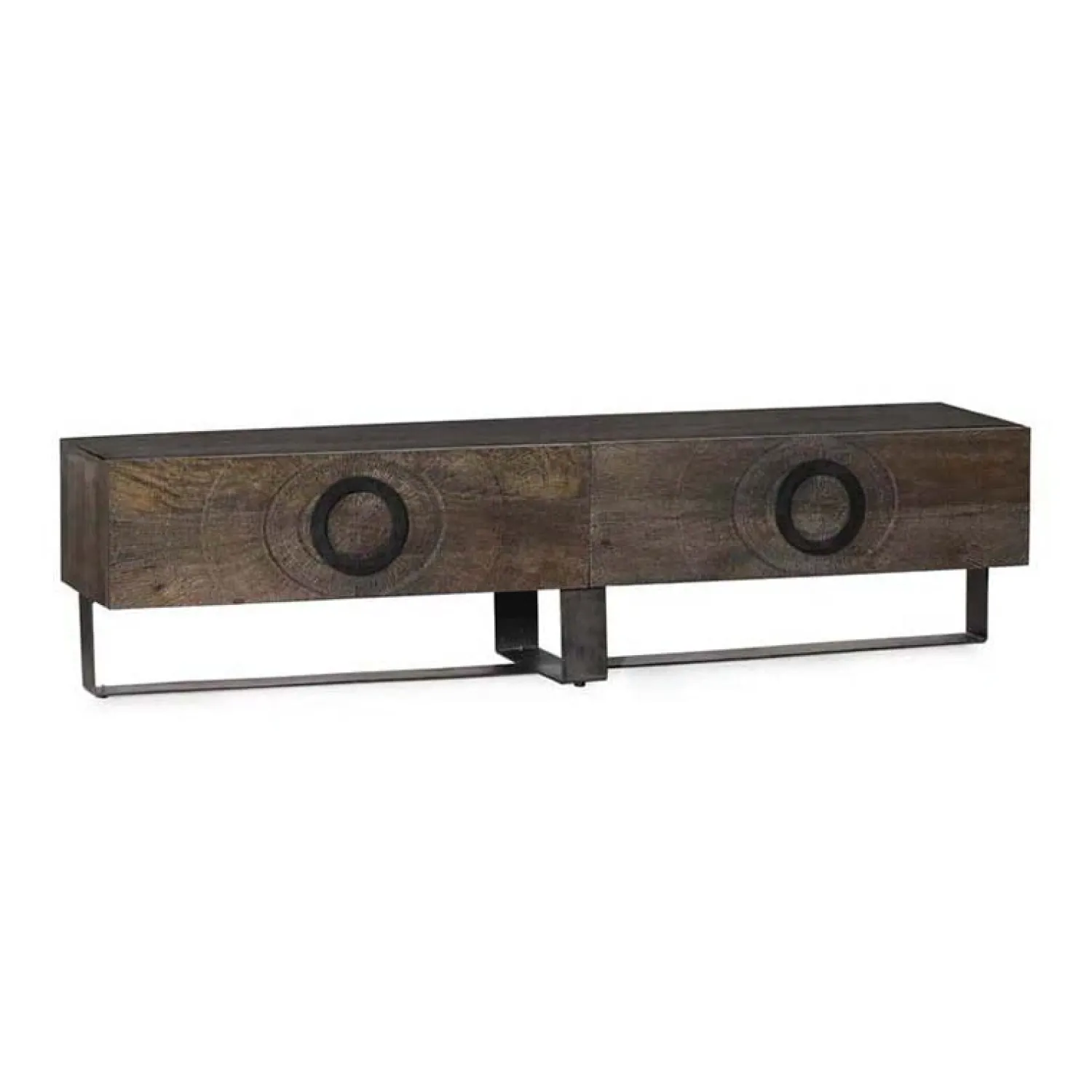 Tower living Industriele Kasten|Tv Meubels|Padua TV meubel mangohout 2 deurs 200cm