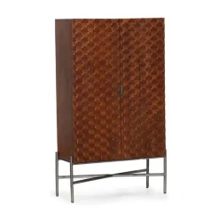 Tower living Wandkasten|Industriele Kasten|Paola wandkast mangohout 2 deurs 90cm