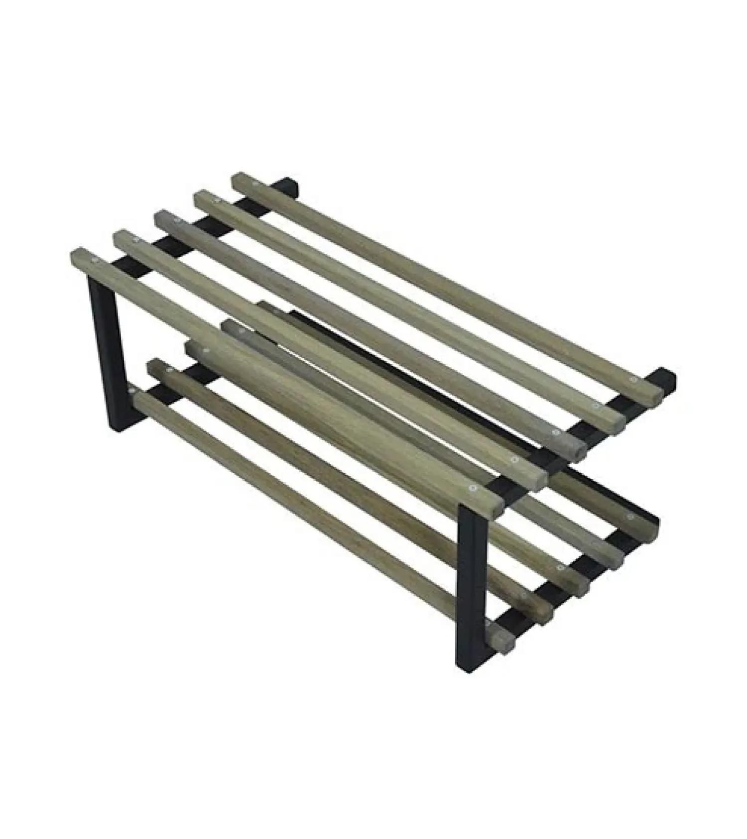 Redin Design Schoenenrekken|Parker industrieel schoenenrek zwart / hout