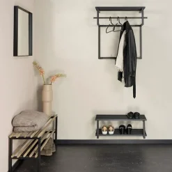 Redin Design Schoenenrekken|Parker industrieel schoenenrek zwart