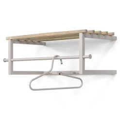 Redin Design Kapstokken|Parker Wandkapstok Taupe Eikenhout 76cm